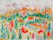 13 Fall Mar 2005 WC on paper 15X11”