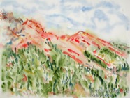 28 Mountains May 2005 WC on paper 15X11”