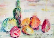 35 Fruit Jun 2005 WC on paper 22X11”