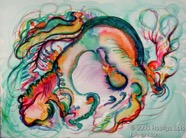 38 Dragon Jul 2005 WC on paper 15X11”