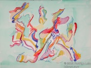 44 Masquerade Jul 2005 WC on paper 15X11”
