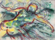 49 Dancer Jul 2005 WC on paper 15X11”