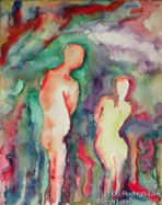 67 Naked Aug 2005 WC on paper 11X15”