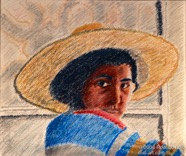 1 Monica Feb 2003 oil pastel on paper 24X20”