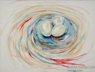 16 Nest Apr 2004 WC on paper 15X11”