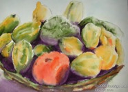 20 Papayas May 2004 WC on paper 15X11”