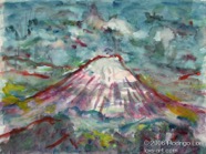 31 Volcano Aug 2004 WC on paper 15X11”