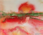32 Sunset Aug 2004 WC on paper 15X11”