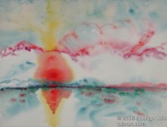 50 Sunset Oct 2004 WC on paper 15X11”