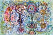 2 Four energies Apr 2016 acrylic on canvas 48x72