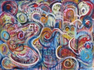 11 Group effort painting Jul 2015 acrylic on canvas 36x48