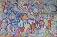 2 Jewels Aug 2014 acrylic on canvas 48x72