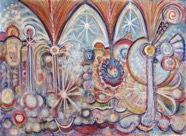 9 Celestial music Sep 2012 acrylic on canvas 34x47