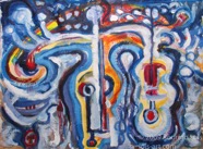 5 Dancer Jan 2010 acrylic on paper 22X30”