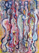 9 Group Feb 2010 acrylic on paper 22X30”