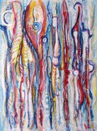 11 Inside Mar 2010 acrylic on paper 22X30”