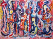 15 Growth Mar 2010 acrylic on paper 22X30”