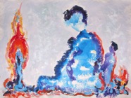 16 Meditation Apr 2010 acrylic on paper 22X30”