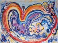 19 In the womb Apr 2010 acrylic on paper 22X30”
