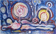 32 Cosmic dance Nov 2010 acrylic on canvas 36X60
