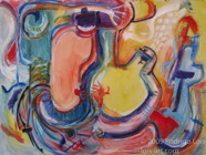 10 The lab Feb 2009 acrylic on paper 22X30”