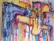 13 Within the castle Mar 2009 acrylic on paper 22X30”