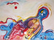 23 Surfacing Apr 2009 acrylic on paper 22X30”