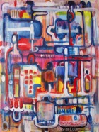 33 Waiting Nov 2009 acrylic on paper 22X30”