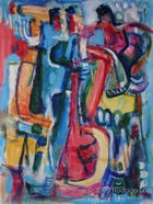 35 Musicians Nov 2009 acrylic on paper 22X30”