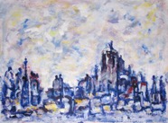 37 Gathering Dec 2009 acrylic on paper 22X30”